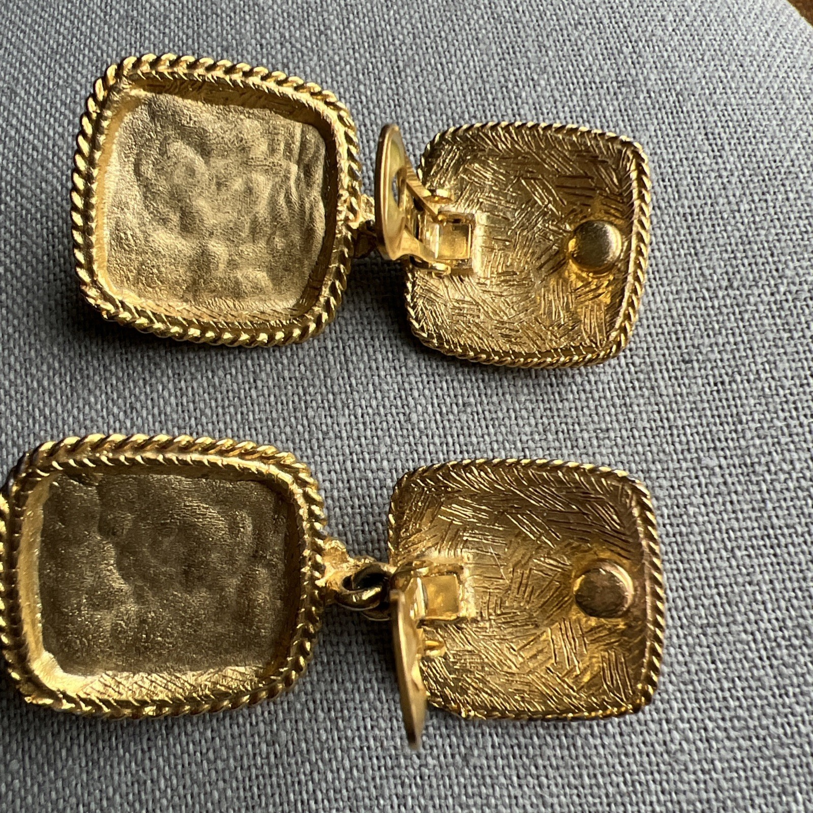Vintage Faux Pearl & Black Rhinestone Gold Tone Metal Earrings; Classic!