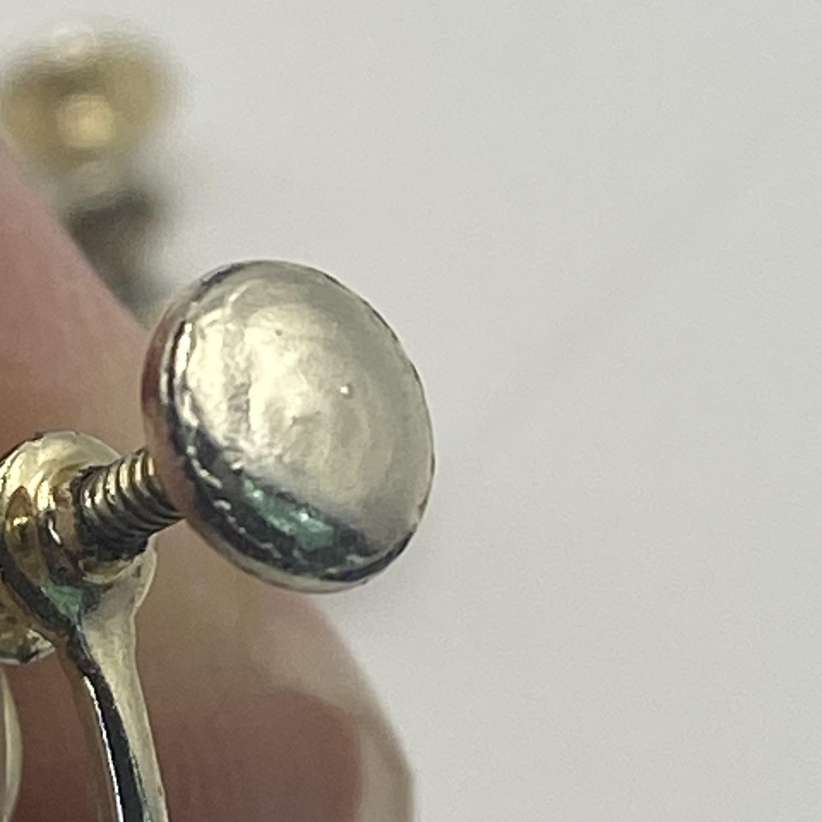 Vintage Gold Tone Love Knot Screw Back Earrings Womens angle Jewelry