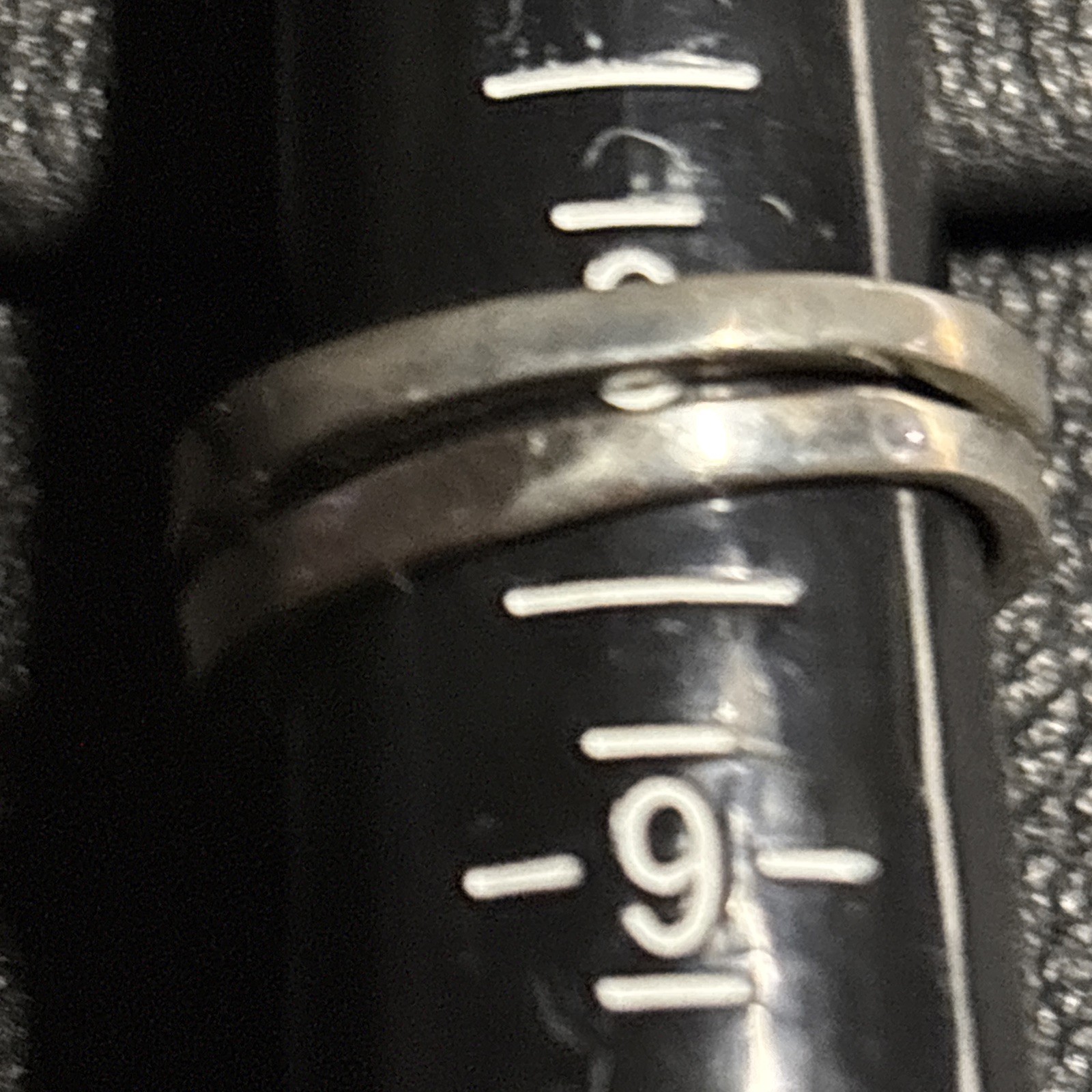 Sterling DBJ Crystal Cocktail Ring Signed Size 8.25