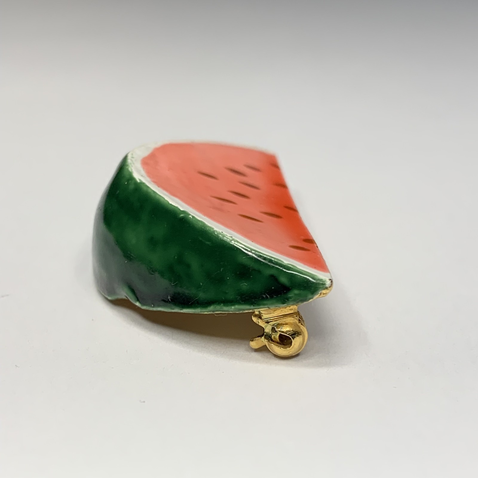 Vintage Original By Robert Enamel Watermelon Slice Brooch Pin
