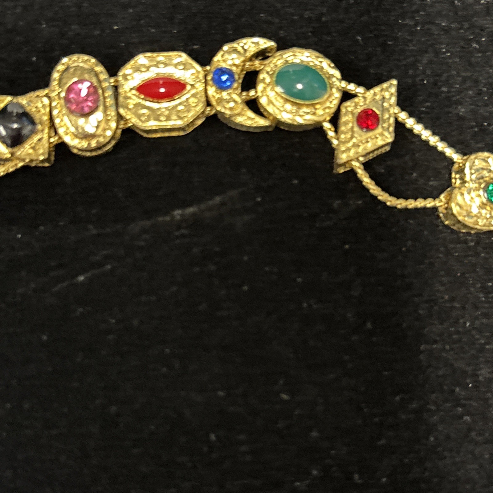 Bracelet slide charm Goldtone 6.5 Vintage