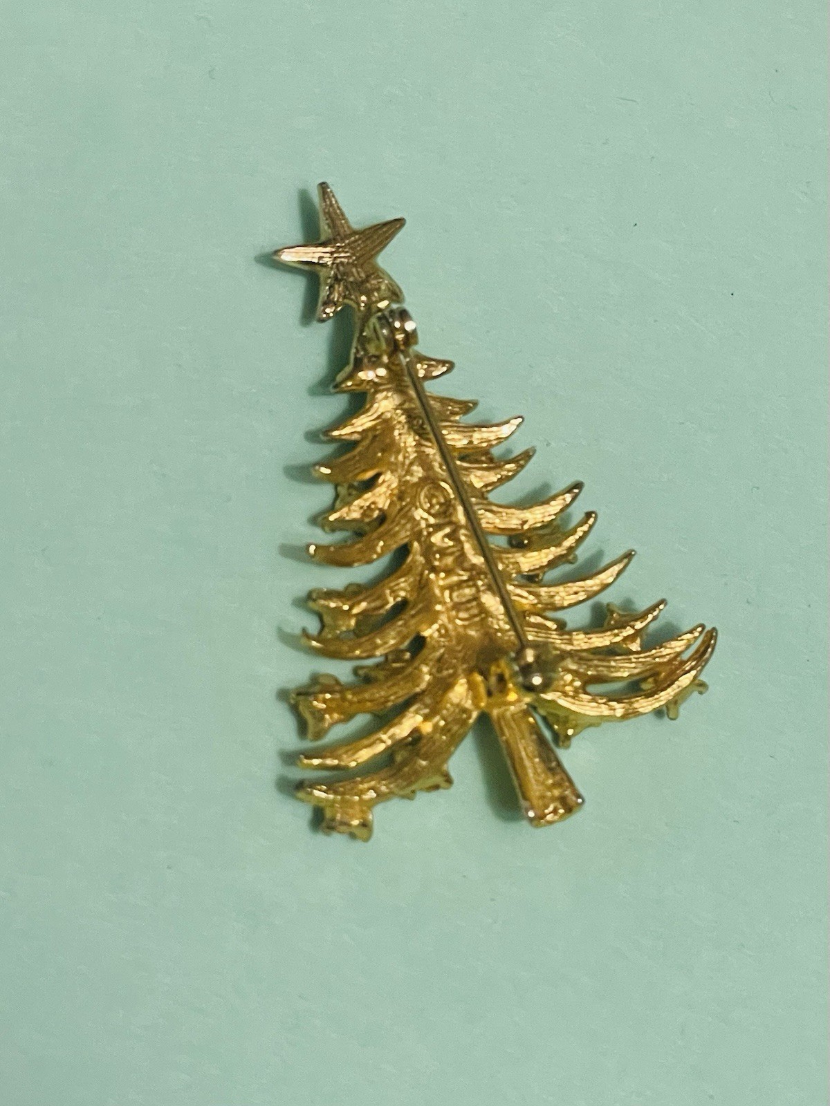 Designer Christmas Tree Pin/Brooch MyLu Colorful Rhinestones-VTG Estate Find!