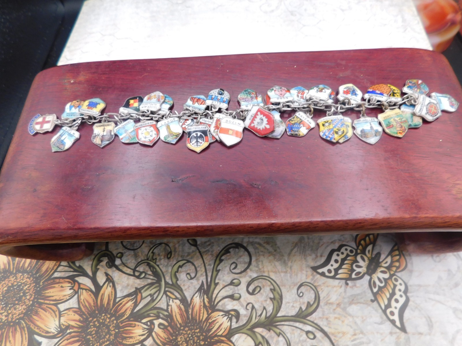 Vintage European Silver Enamel Souvenir Charm collection 38g 800 830 Antiko