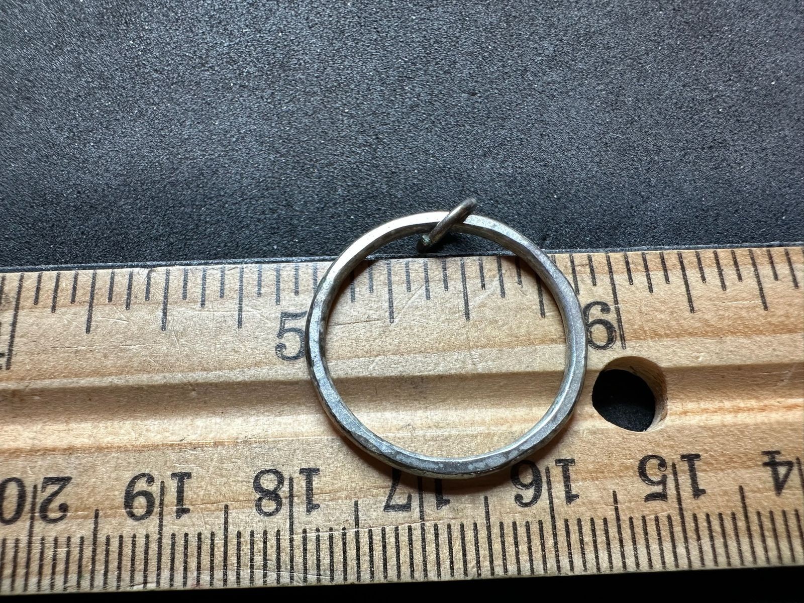 1.53g Vintage Sterling Silver 925 Circle Hoop Loop Ring Pendant M