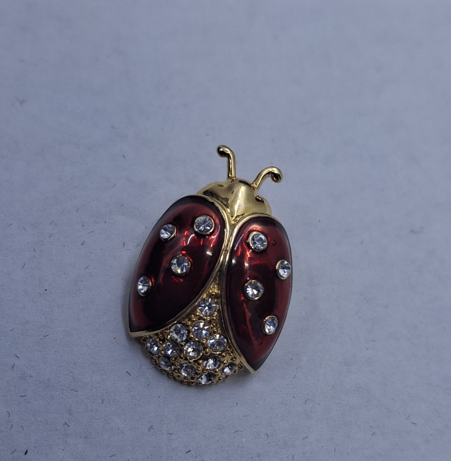 Rare Hard to Find – Retired Gold Plated DAR Ladybug Pendant Pin By GARNAY