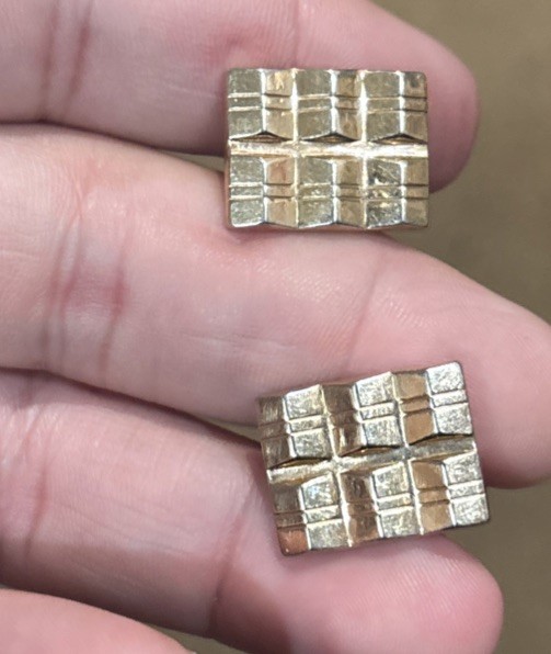 Vintage Hadley 10K RGP cufflinks Rolled Gold Plate Etched