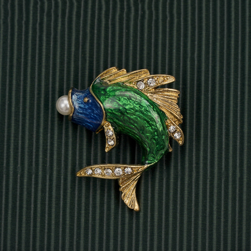 Vintage Women Animal Insect Classic Enamel Crystal Badges Brooches Jewelry Gift