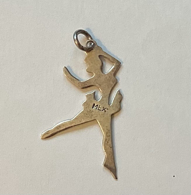 Vintage Sterling Silver Charm Ballerina Taxco Mexico Stamped Mex Large