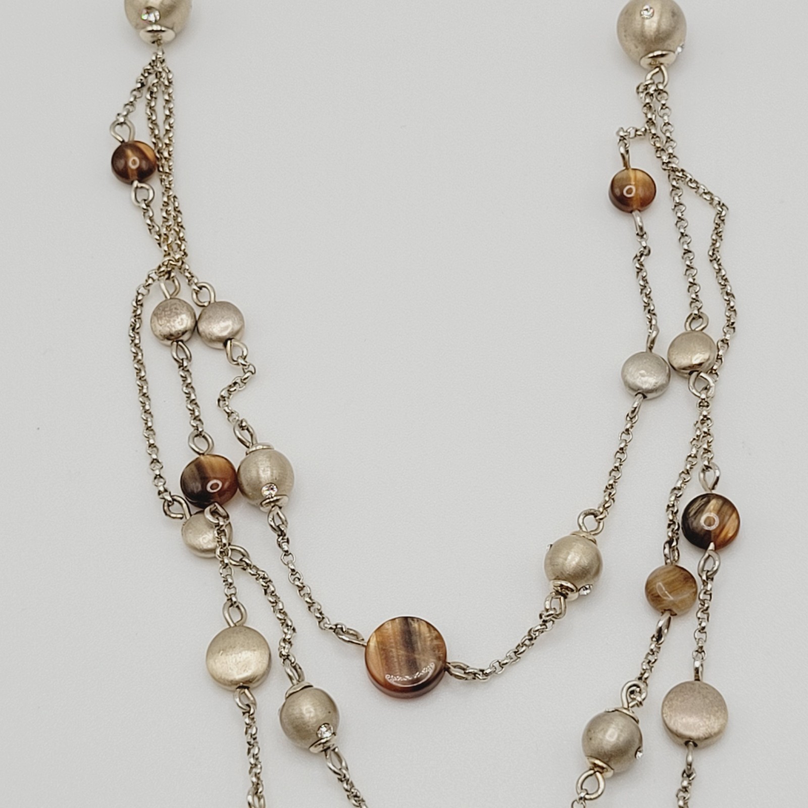 Monet Multi Strand Layer Floating Necklace Festoon Vintage Necklace 16 Inch