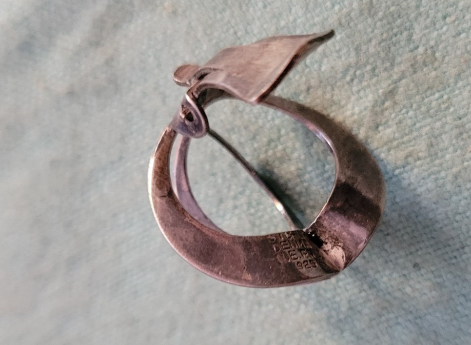 N. E. From Signed Sterling Abstract Modern Floral Brooch and Earrings DENMARK