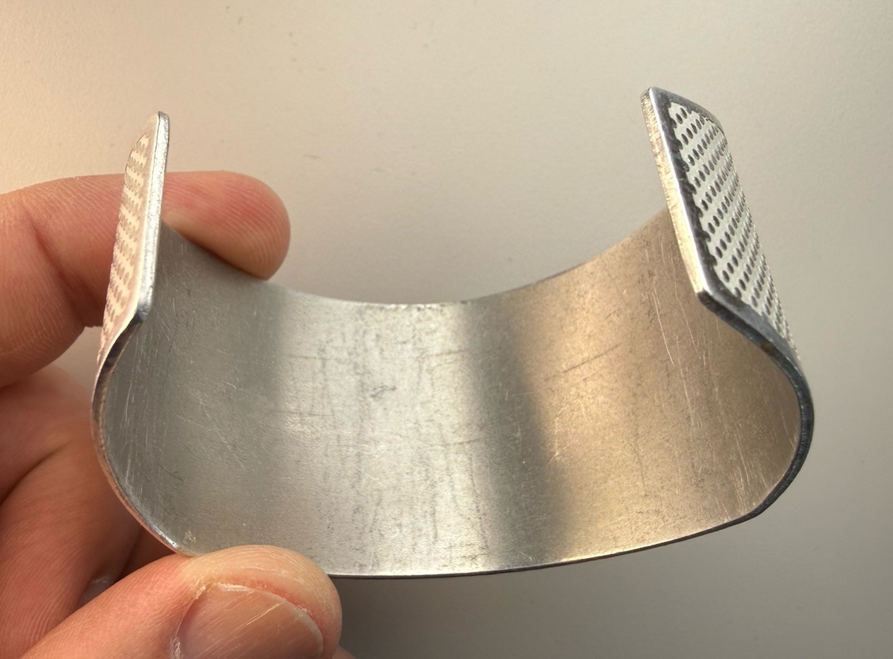 Vintage Engraved Aluminum Sagittarius Zodiac Cuff Bracelet Nov 23-Dec 22