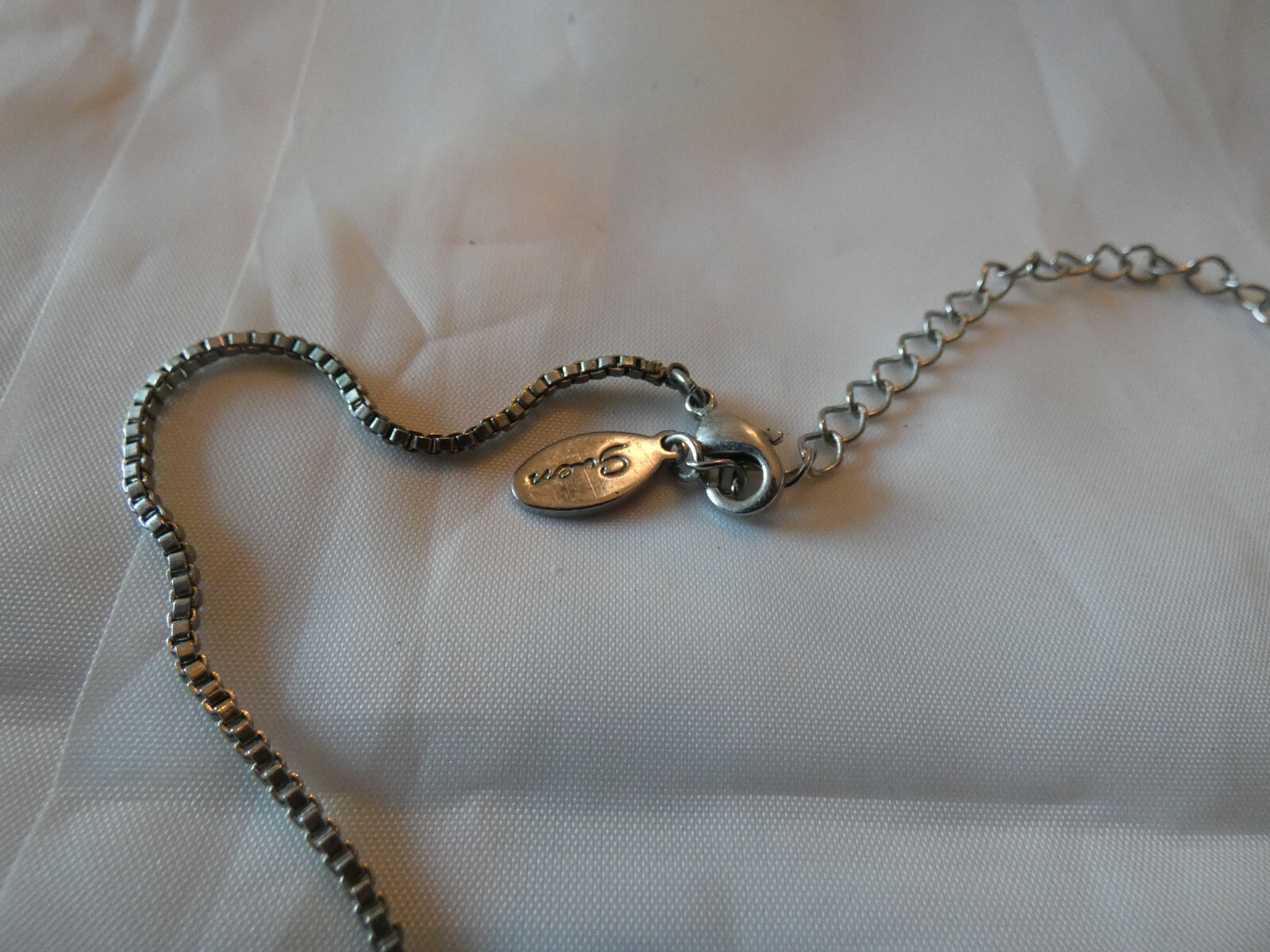 VINTAGE SILVER CHAIN NECKLACE 18 INCH GWEN STEFANI