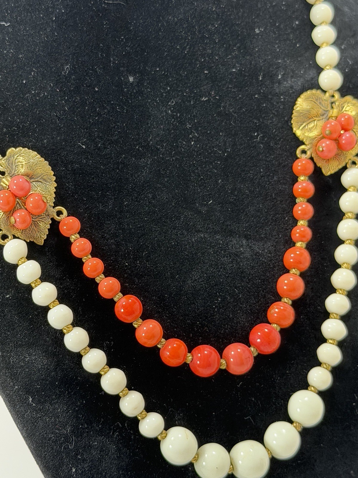 Stunning Antique Natural White & Pink Coral 18” Necklace 34g