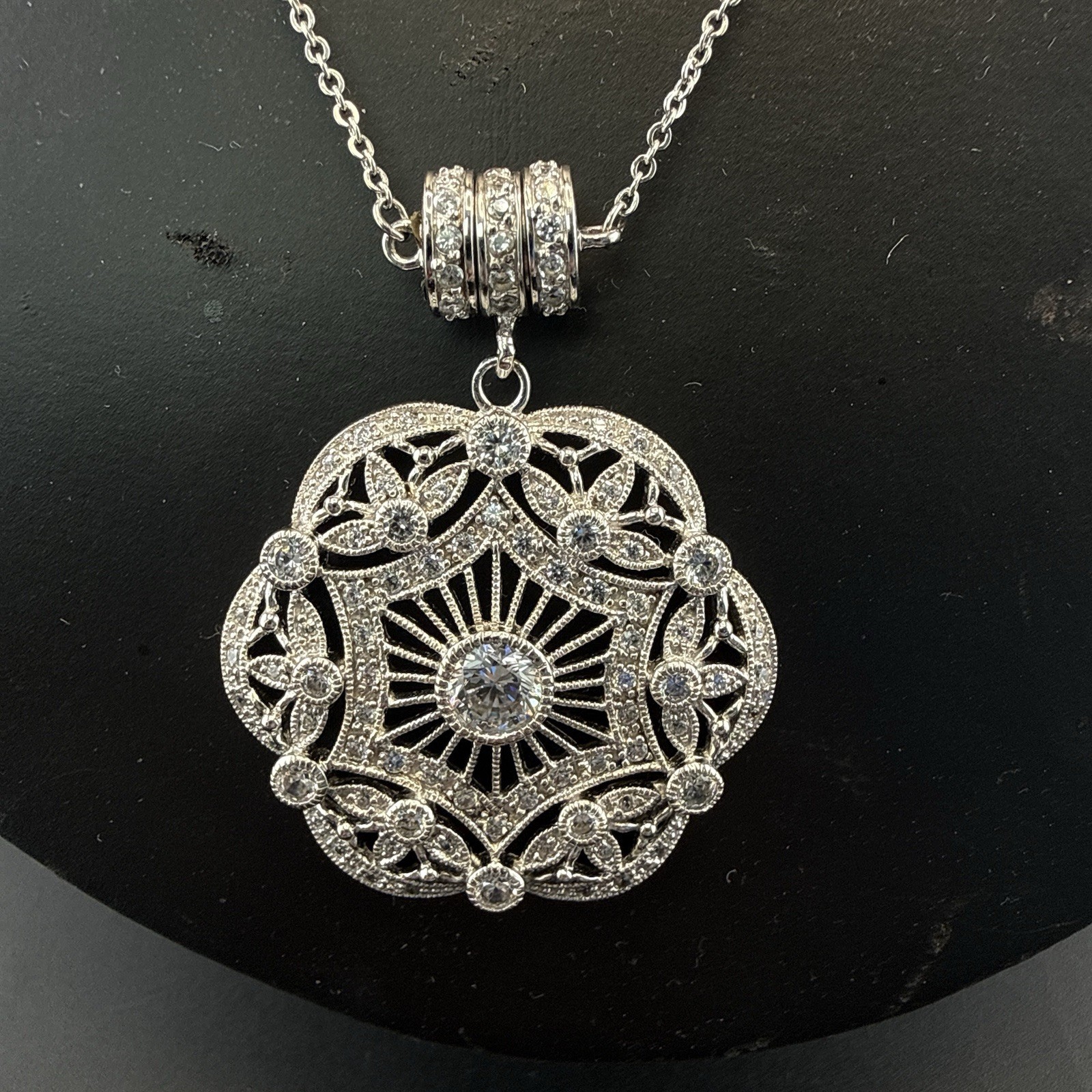 Joseph Esposito Necklace Art Deco Sterling Silver Magnetic Interchangeable 925