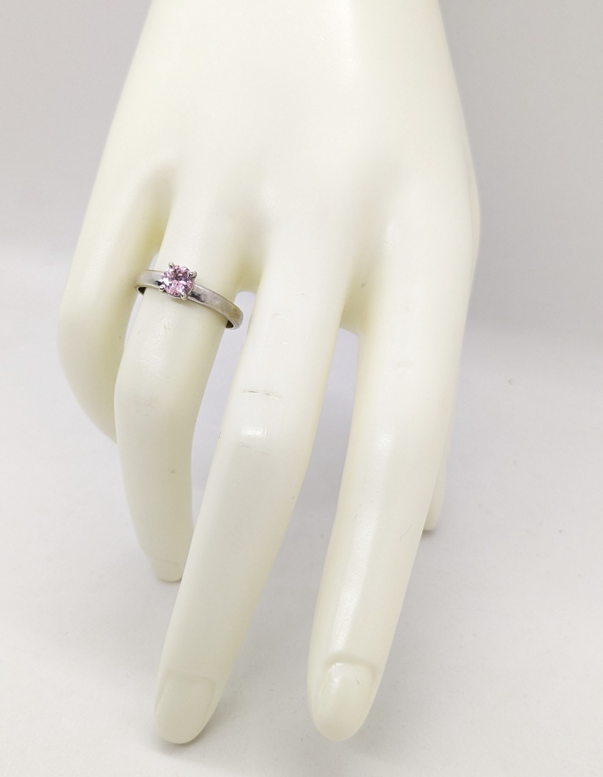 Vintage Luxury RING Silver 925 with Chic Bright Stone -size: 7.5US (17.5mm)| #40