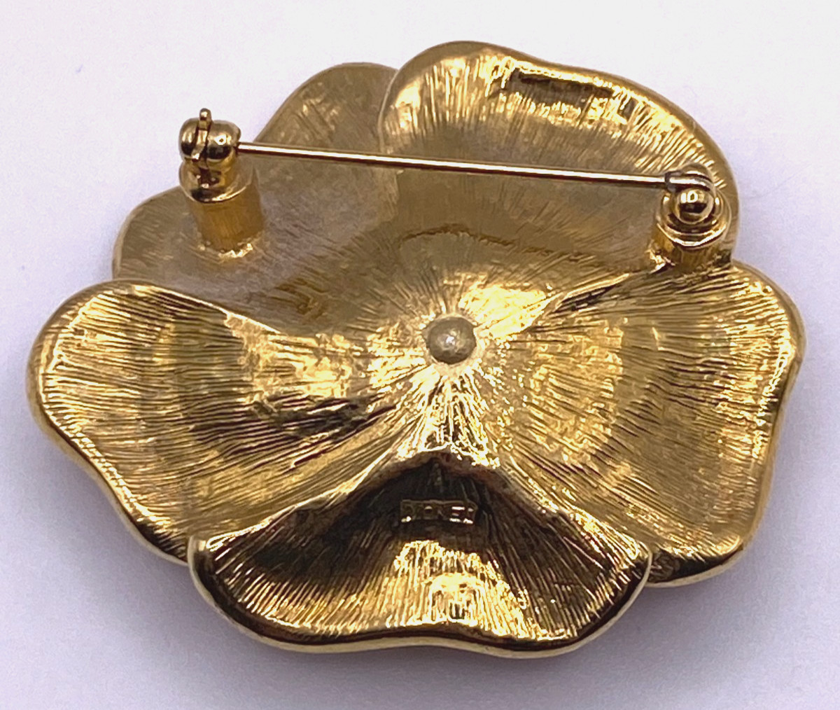 Vintage Monet Poppy Brooch: Red Brooch, Enamel w/ Rhinestones, Gold-Tone EUC,