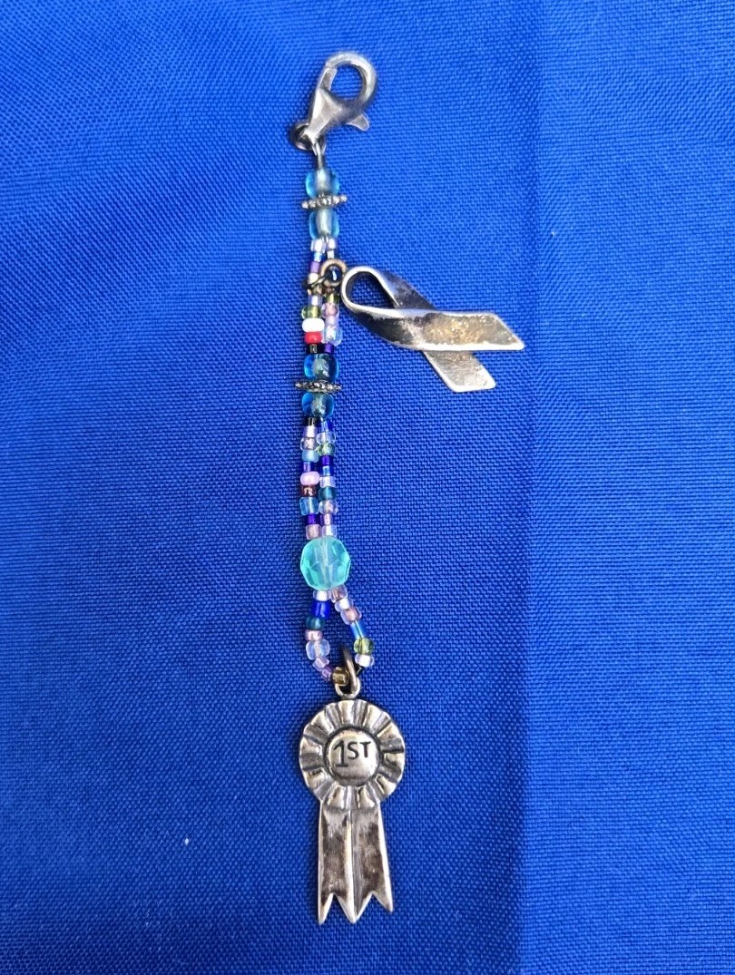 Sterling Silver First Place Ribbons Charm Fob