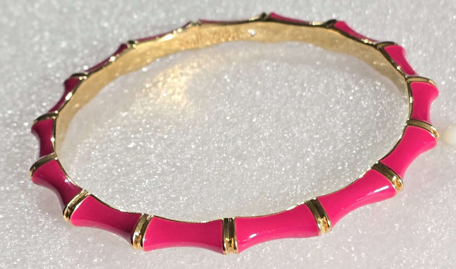 Vintage signed STELLA & DOT Navy Blue & Pink Bangle Bracelets Set