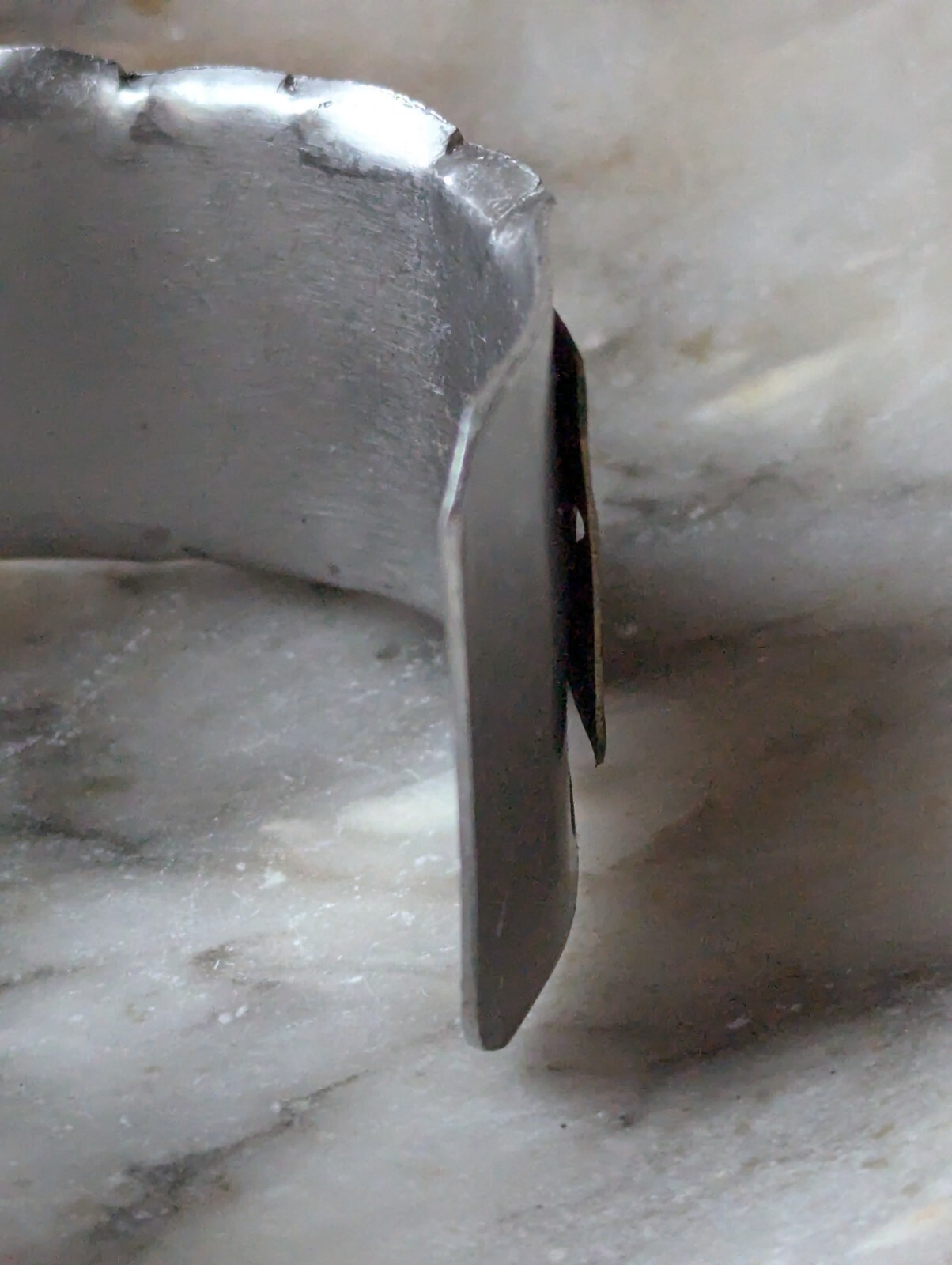 Vtg Merle House Metalwork Aluminum Cuff Bracelet Statement Artisan Jewelry USA