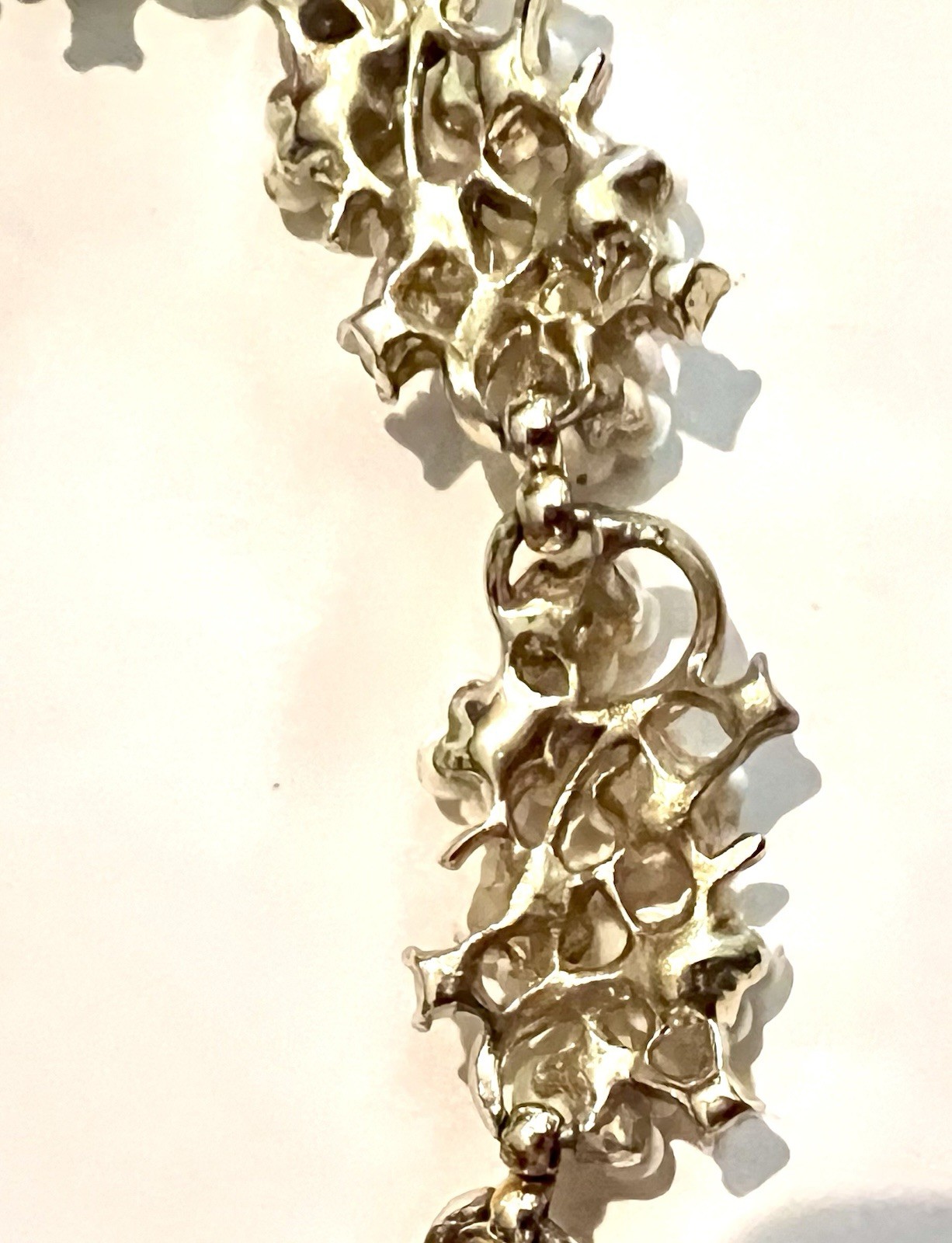 Vintage MCM Coro Daisy Chain CHOKER Necklace Prong Set