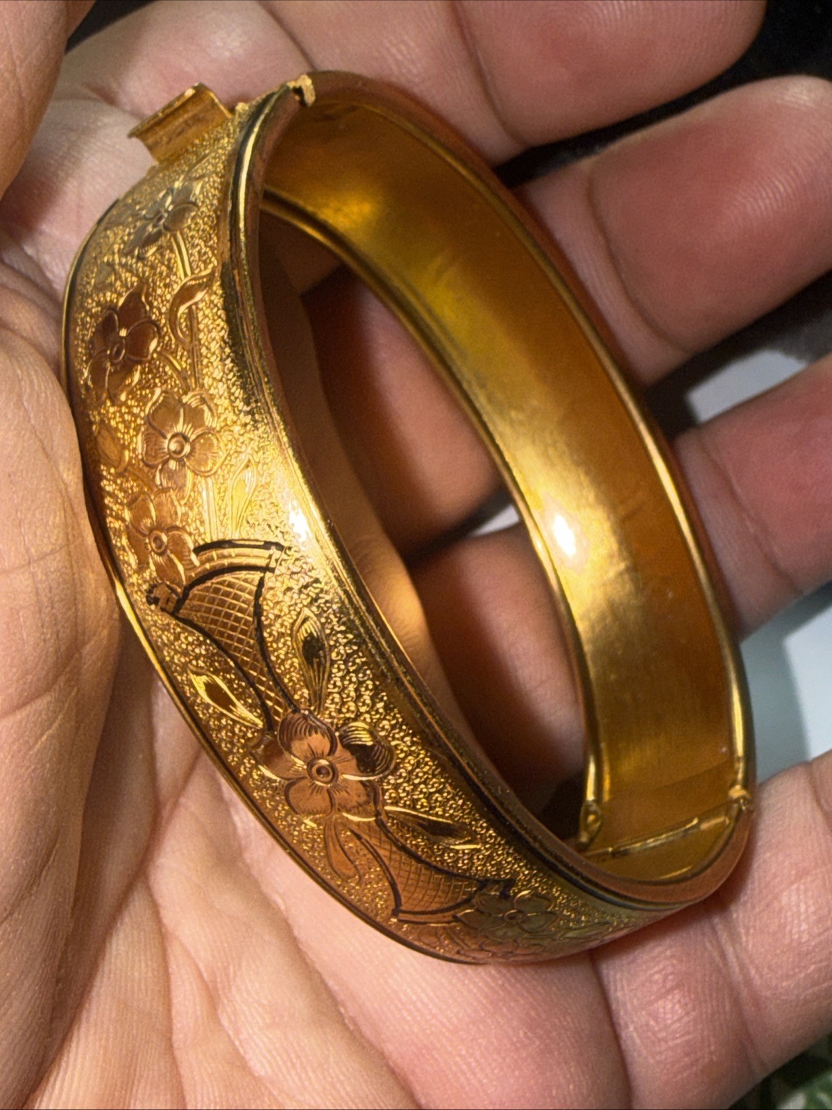 Bracelet Gold Filled 100 Year Old 6.5” 15mm Wide Antique Unmarked