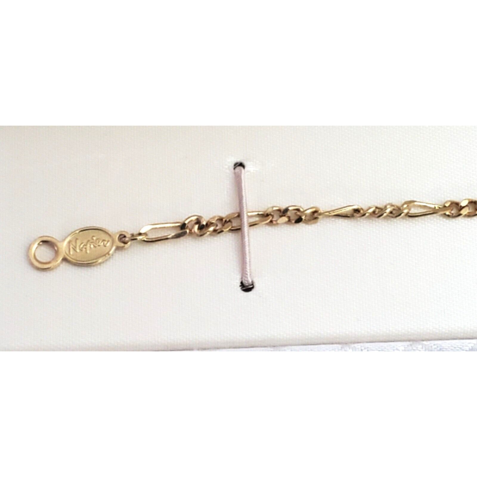Napier Gold Tone Chain Link Bracelet 7.25″ New in Box Vintage