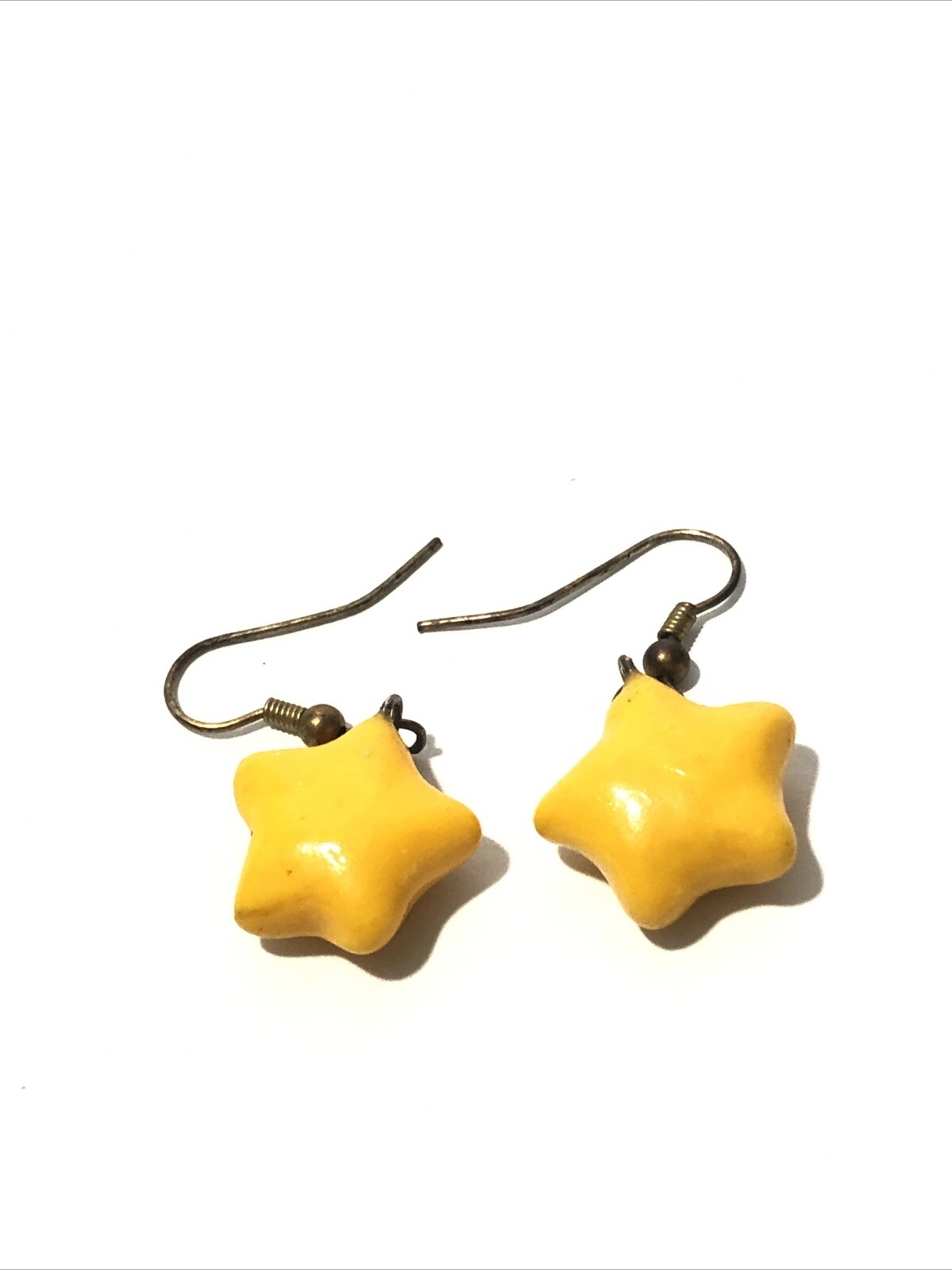 Super Mario Bros Star Dangle Earrings-1.5” Yellow Hook Earrings-Nintendo Jewelry
