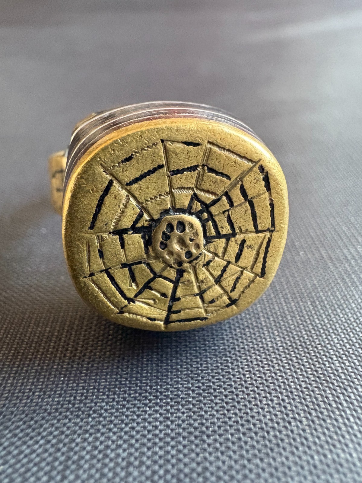 Vintage Moroccan Tuareg Brass Ring Berber Sahara Handmade Ring Brass Size 11 US