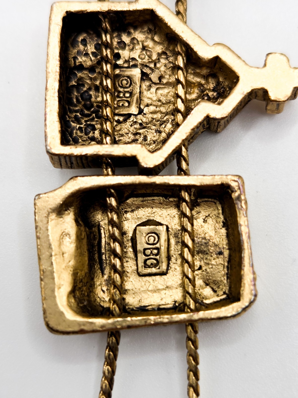 Noah’s Ark Necklace And Christian Slider Bracelet Vintage Gold Tone