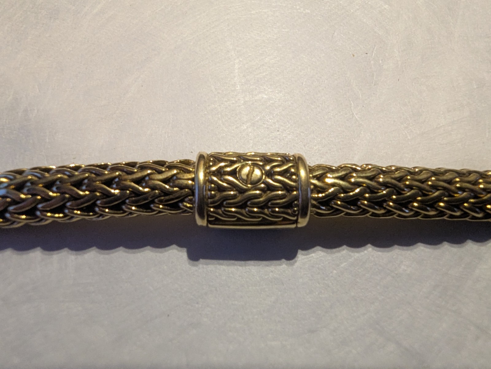 John Hardy Icon 18K Yellow Gold Sapphire & Diamond Bracelet 8” 44g Heavy #10