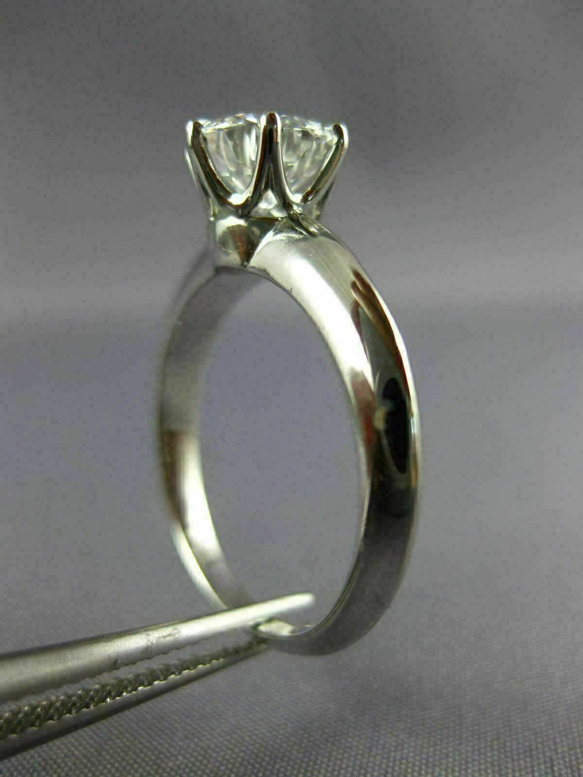 LARGE TIFFANY & CO GIA 1.52CT DIAMOND PLATINUM GOLD ENGAGEMENT RING E VS2 #26497