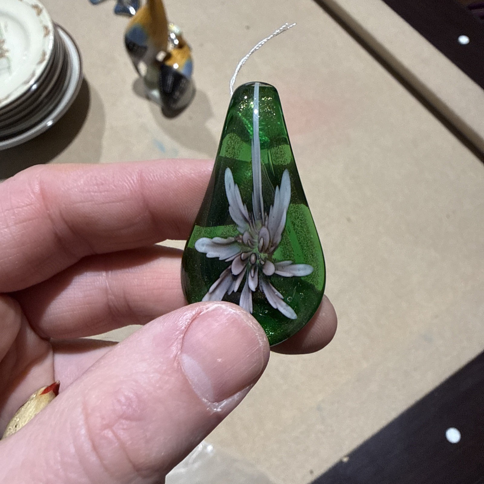 Glass Pendant Chrysanthemum