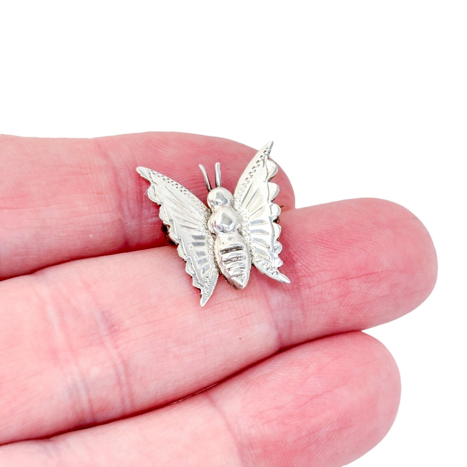 Estate Mexico Sterling Silver 925 Butterfly Pin Brooch