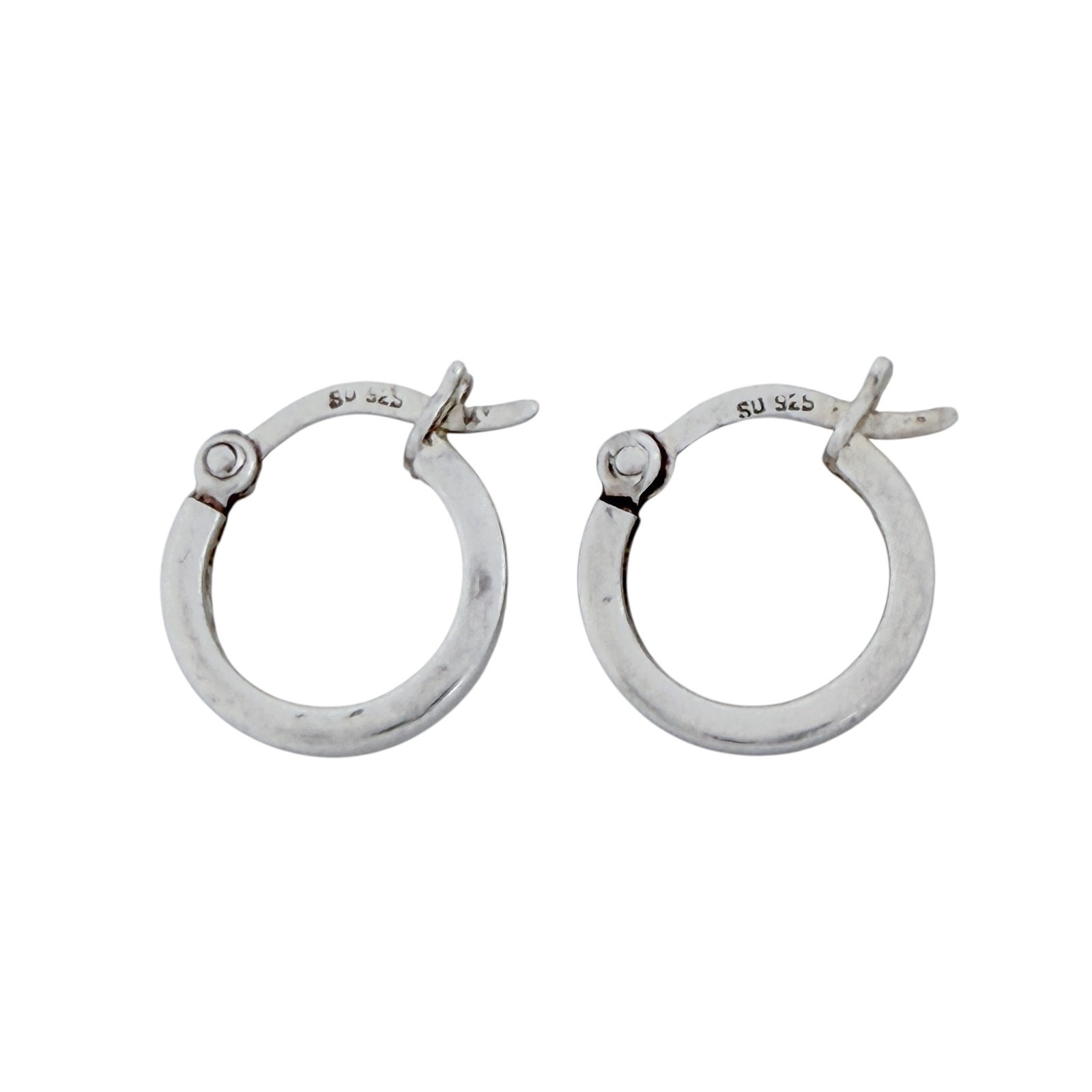 Vintage Sterling Silver 925 Classic Hoop Earrings
