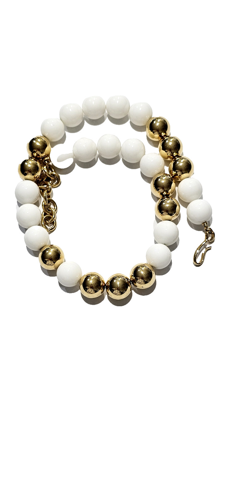 MONET & NAPIER necklaces white and gold tone faux pearls 17″ & 18″. STUNNING Pc.