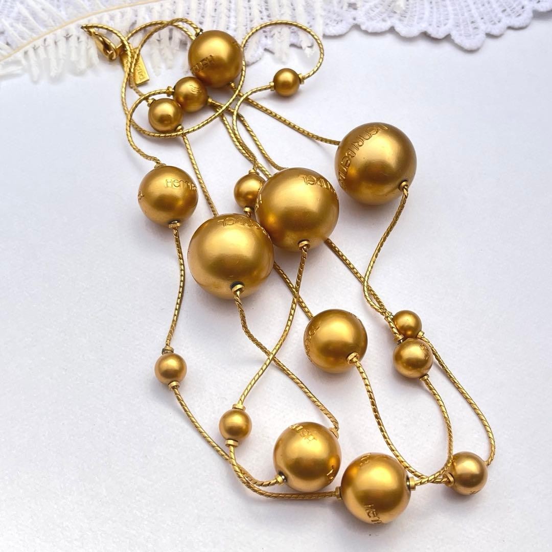 1527 Vintage Necklace, Made in USA, Henri Bendel Chain, Beads