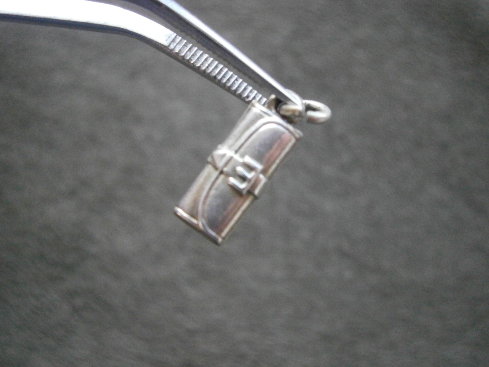 Small Clutch Purse Handbag Vintage Sterling Silver Bracelet Charm Pendant