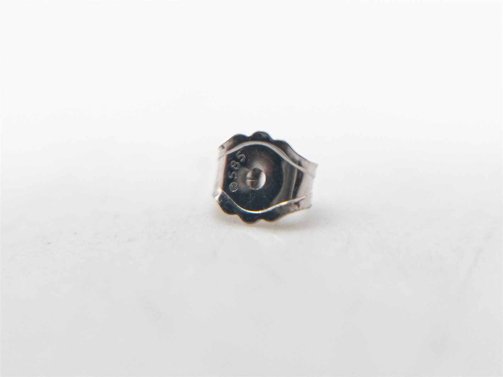 NEW $2000 1ct Si1 Natural Champagne ROUND Diamond 14k White Gold STUD Earrings