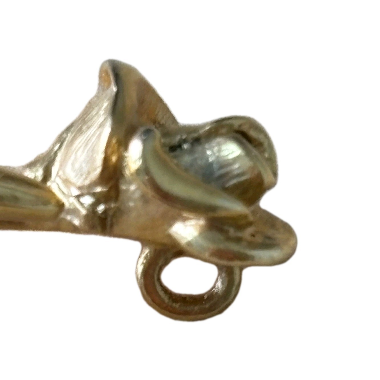 Vintage Gold Tone Rose Pendant/ Ready To Add A Chain/ Measure About 1 Inch