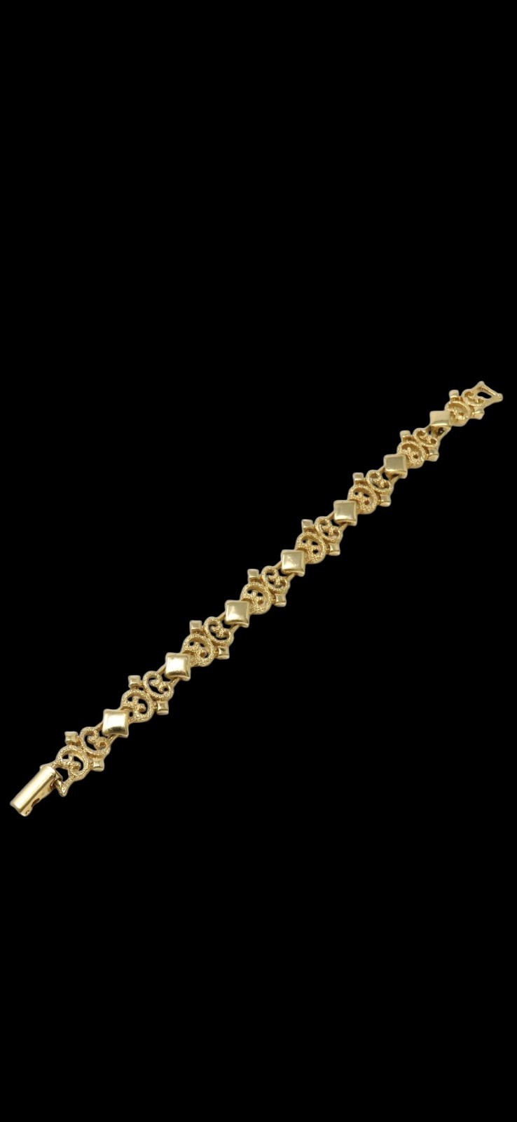 Vintage Avon Goldtone Precious Pretenders Scroll Link Bracelet Signed 1971