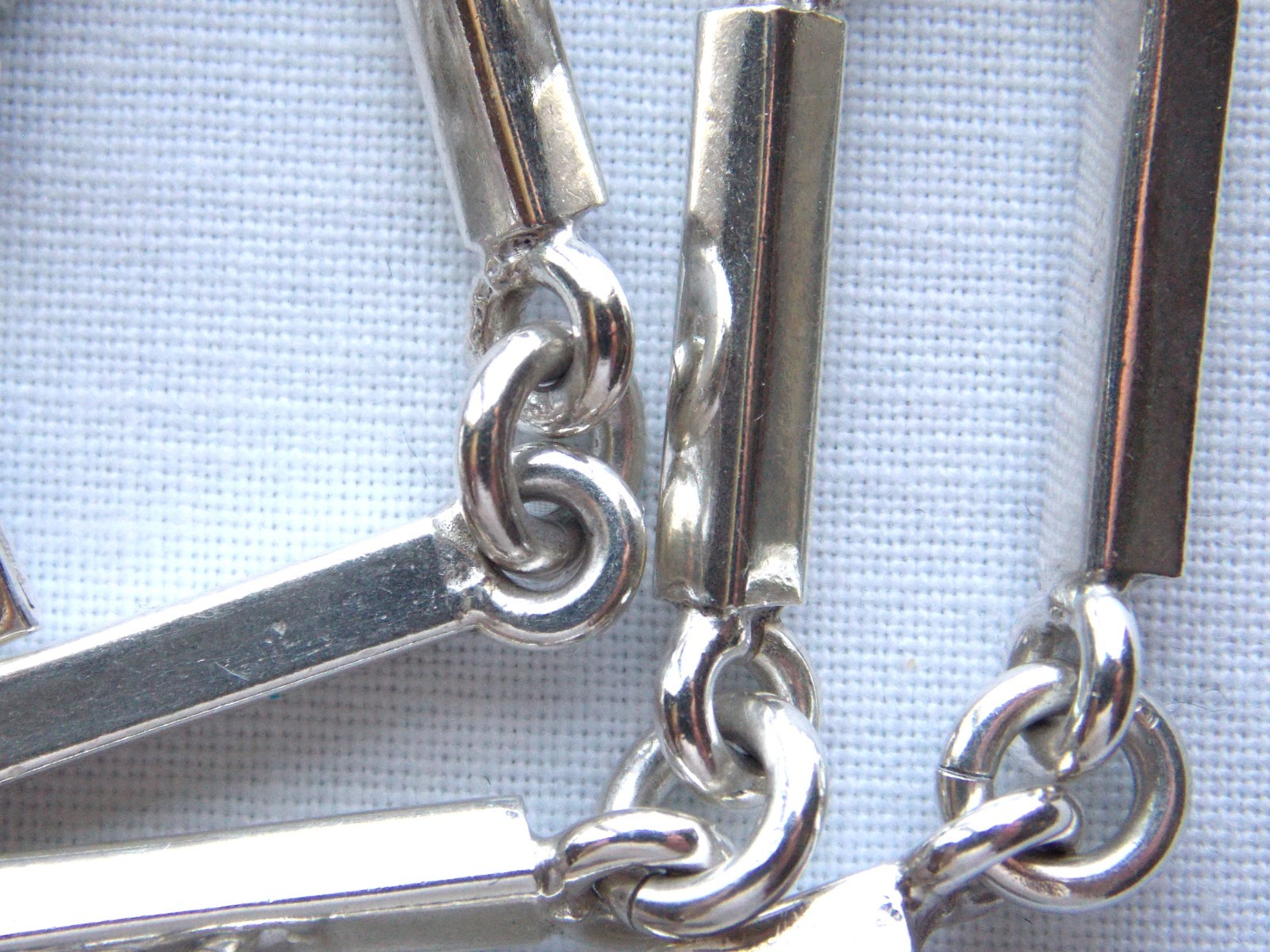 Vintage Mexico Signed TC-301 Bar Link Chain Necklace 36g 925 Sterling Silver 17″