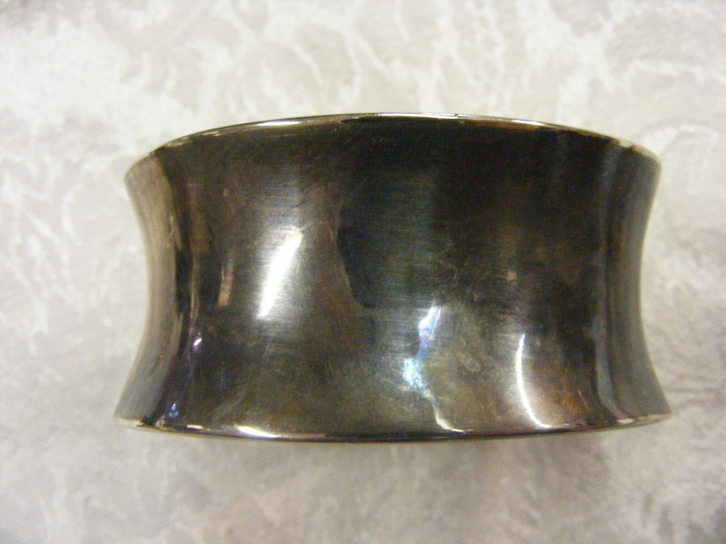 Vintage Silvertone Cuff Bracelet with Open Hinge