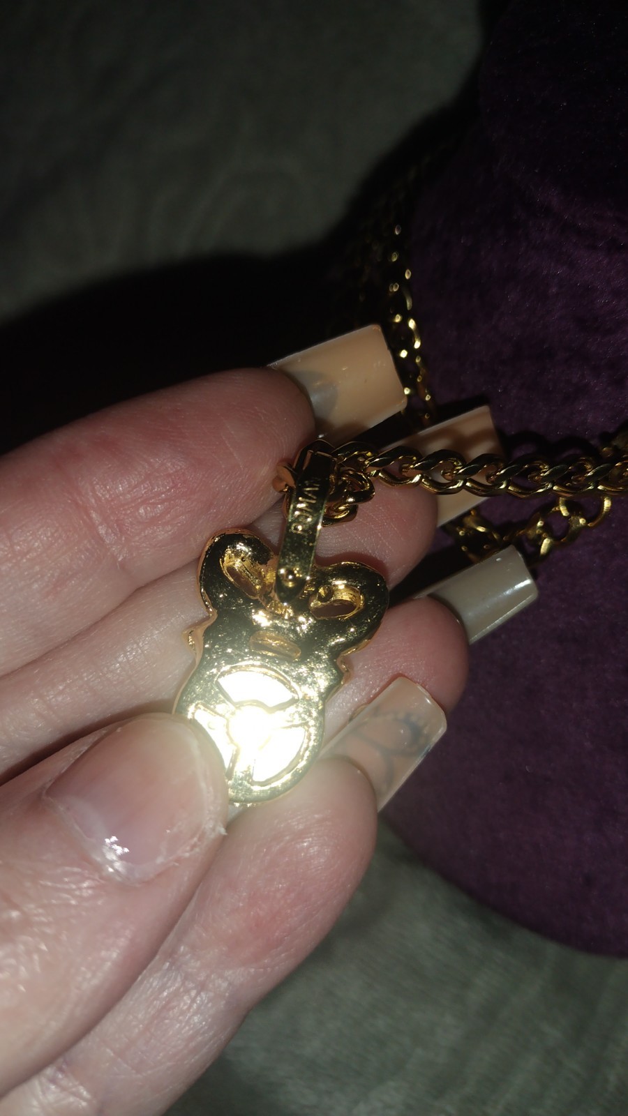 Vintage Monet Pearl And CZ Gold Necklace