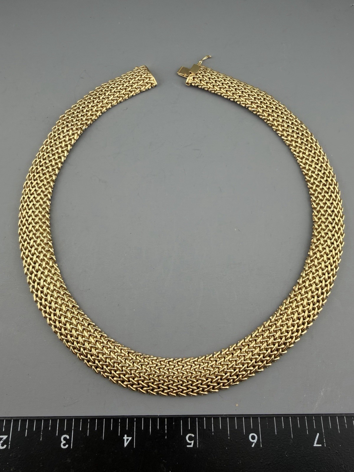 Vintage DYADEMA ITALY 925 Sterling Silver Gold Wash Necklace 76 GRAMS