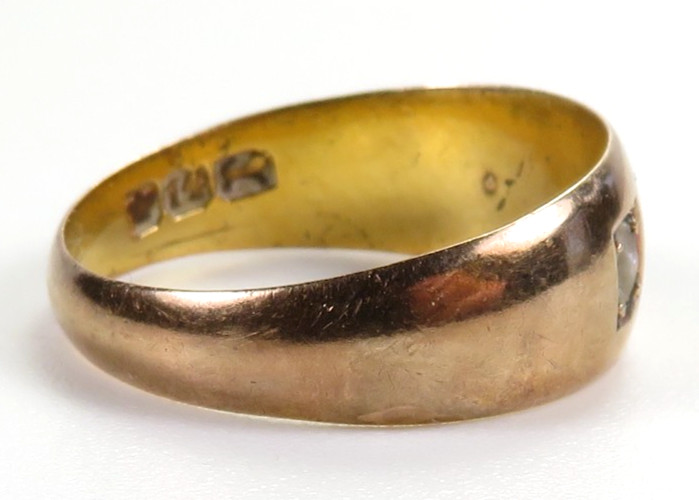 Victorian Seed Pearl Wedding Right Hand Ring 13K Rose Gold Size 7 UK-N1/2