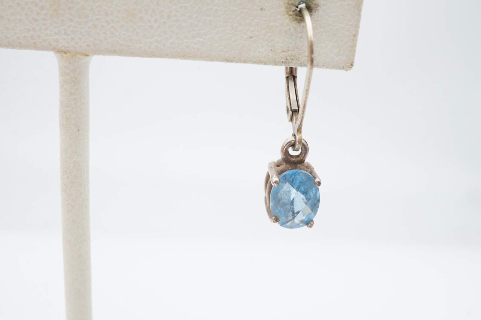 Vintage Sterling Silver 925 Blue Topaz Earrings