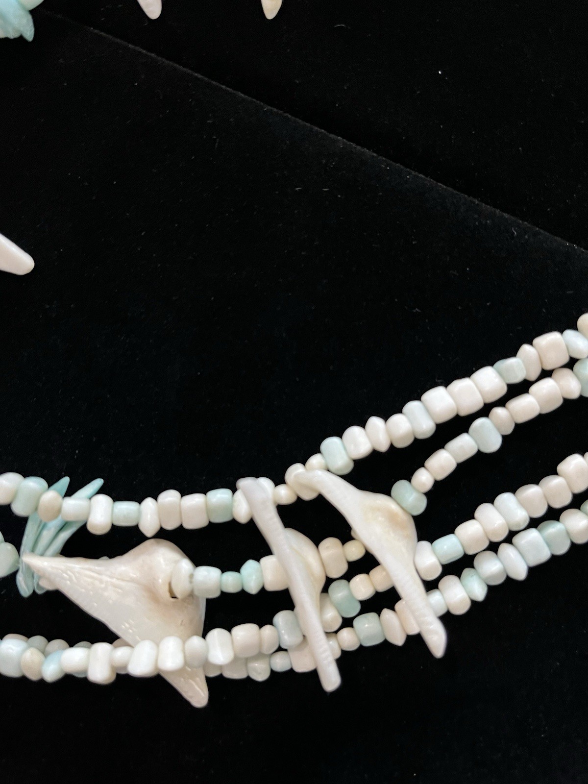Beaded Faux Shell Statement Necklace