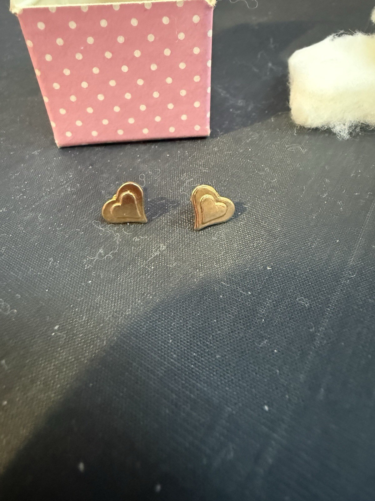 VTG 1978 Avon “Heart Of My Heart” Gold Tone Pierced Earrings