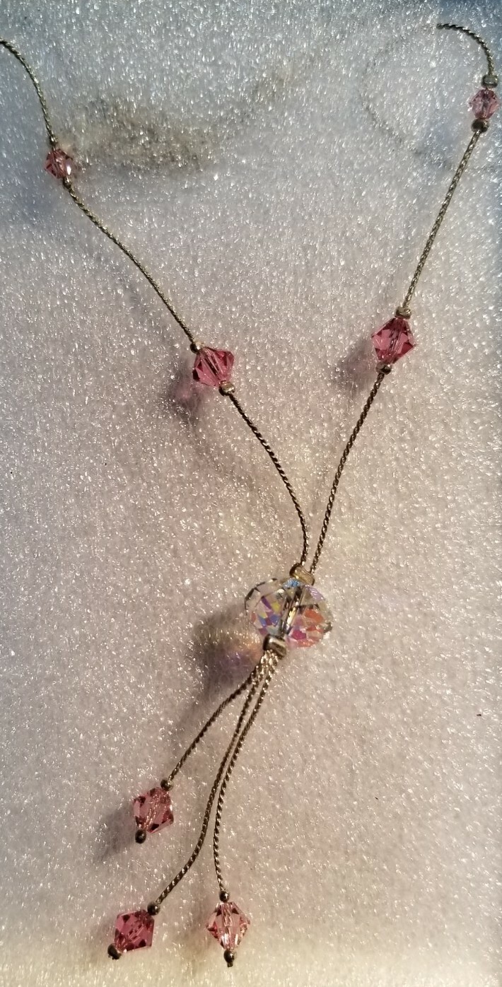 Stunning Swarovski Crystal/ Stirling Silver Choker Necklace And Earrings 2…