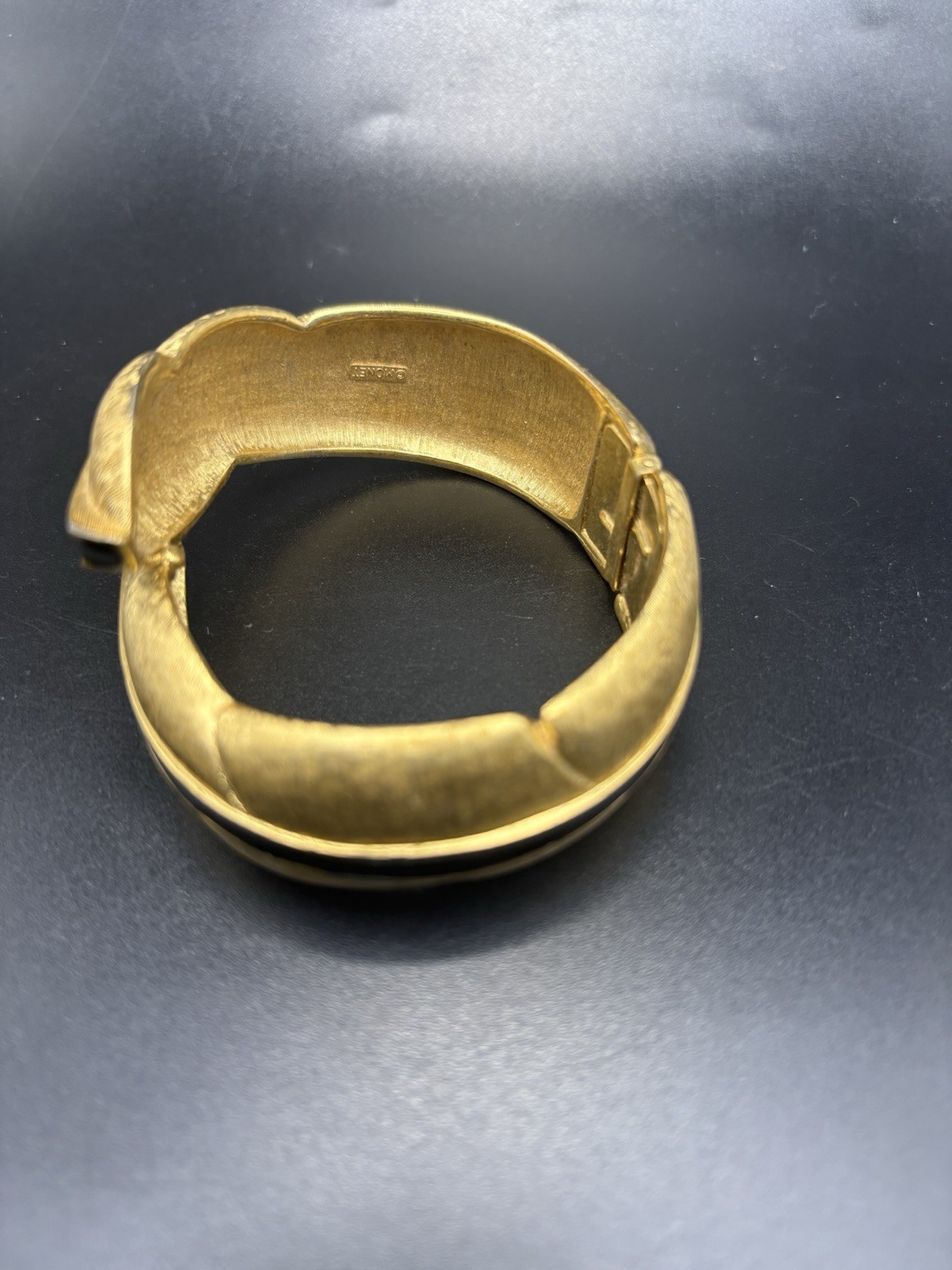 Vintage Monet Gold Tone Bracelet Bangle Lot Of 3 Clamper Bar Link Safety Chain